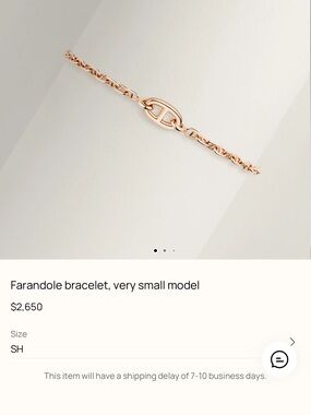 Hermes Farandole Bracelet in Rose Gold